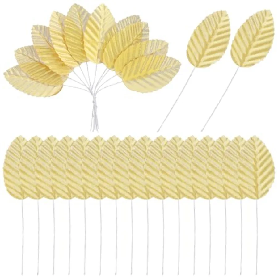 200Pcs Gold Leaves …