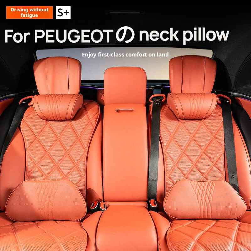 High Resilience Car Headrest Cushion For Peugeot 3008 5008 508 / 508 SW Rifter Traveller Expert  Car Interior Accessories