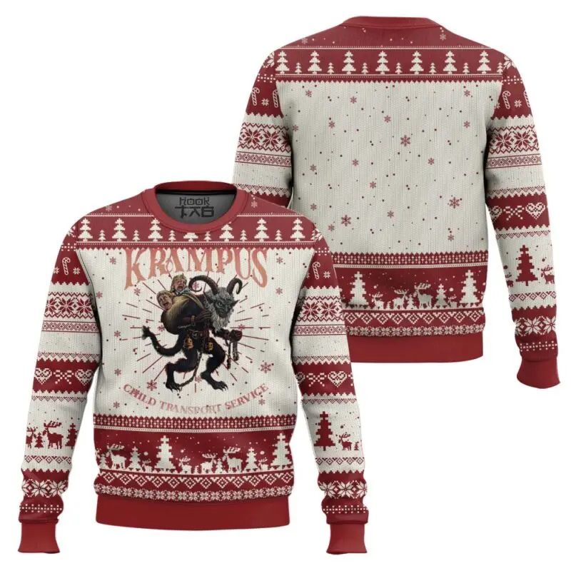 عيد ميلاد سعيد Krampus شقي Brats سترة عيد الميلاد القبيحة مضحك عطلة حفلة البلوز حجم كبير البلوزات للرجال النساء هدية عيد الميلاد 2026 #5