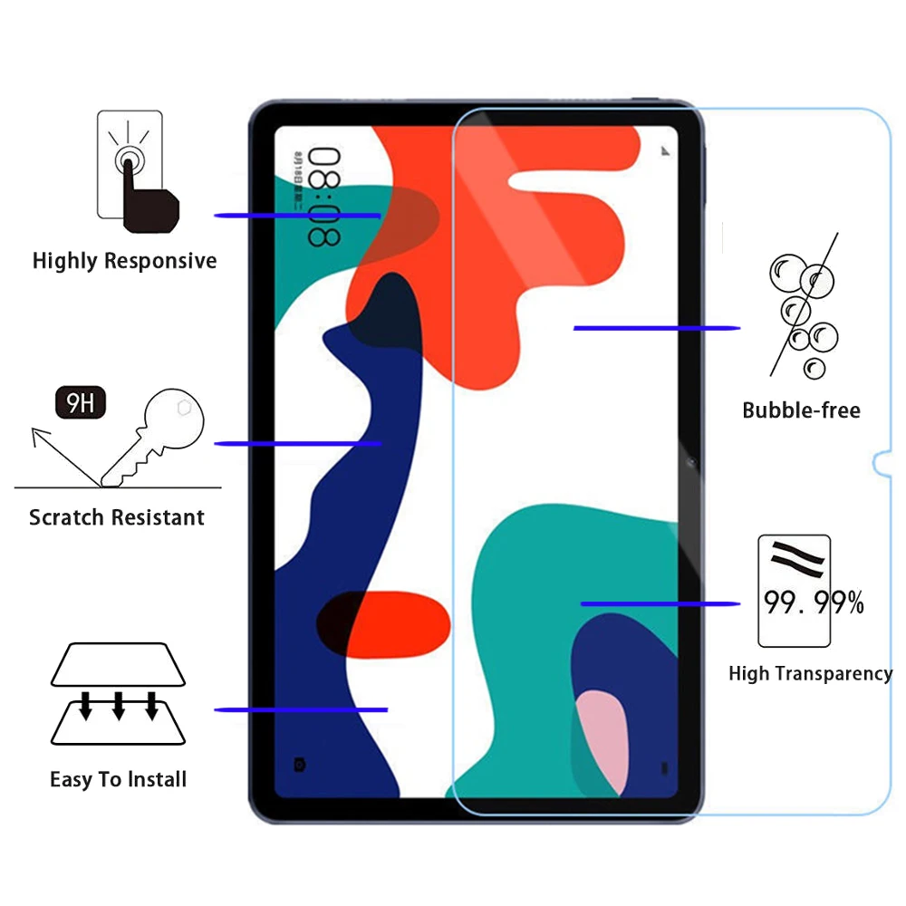 9 H الزجاج المقسى حامي الشاشة لهواوي MatePad 10.4 بوصة 2022 اللوحي فيلم واقية BAH4-AL10 BAH4-W09 HD واضح