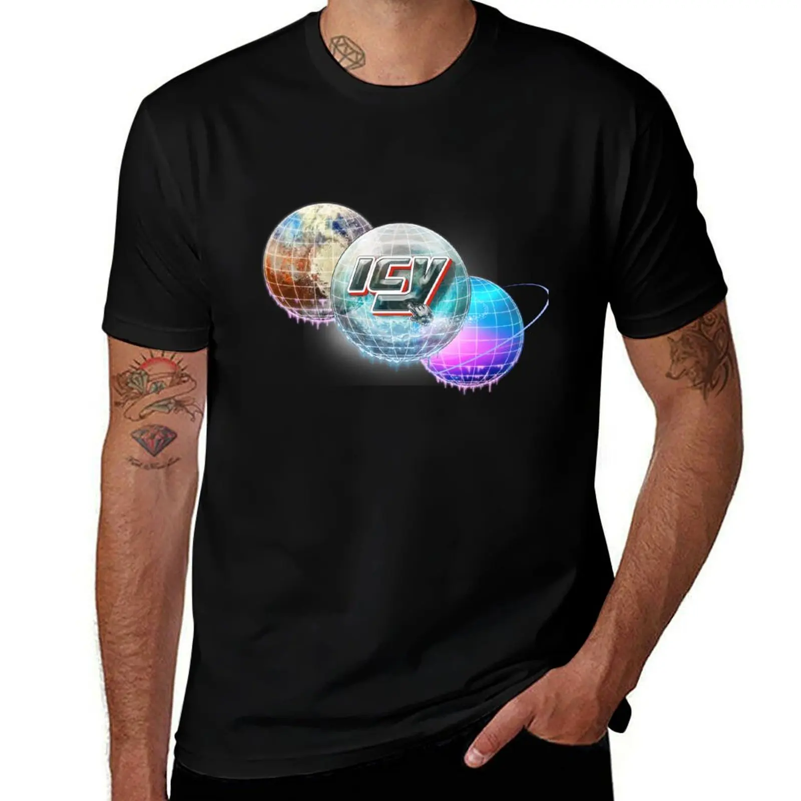 

IcySpheres T-Shirt clothes quick drying plus size tops t shirts for men cotton