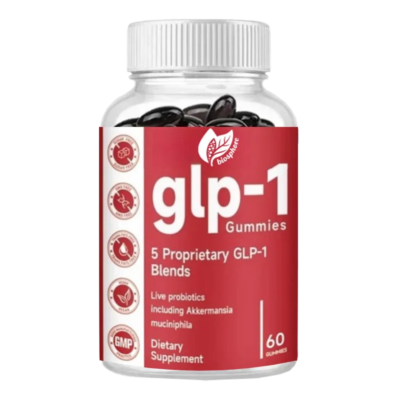 

Дополнительные жевательные жевательные конфеты GLP-1, содержащие ударные пробиотики Akmansia, асфарковые кислоты, жевательные жевательные конфеты для пробиотиков GLP 1, 60 жевательных конфет