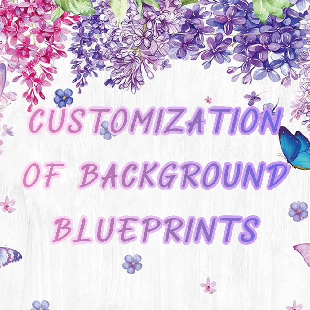 

Customization Of Background Blueprints Theme Birthday Party Photography Decoration Adding Words Picture Items Props Baby Shower