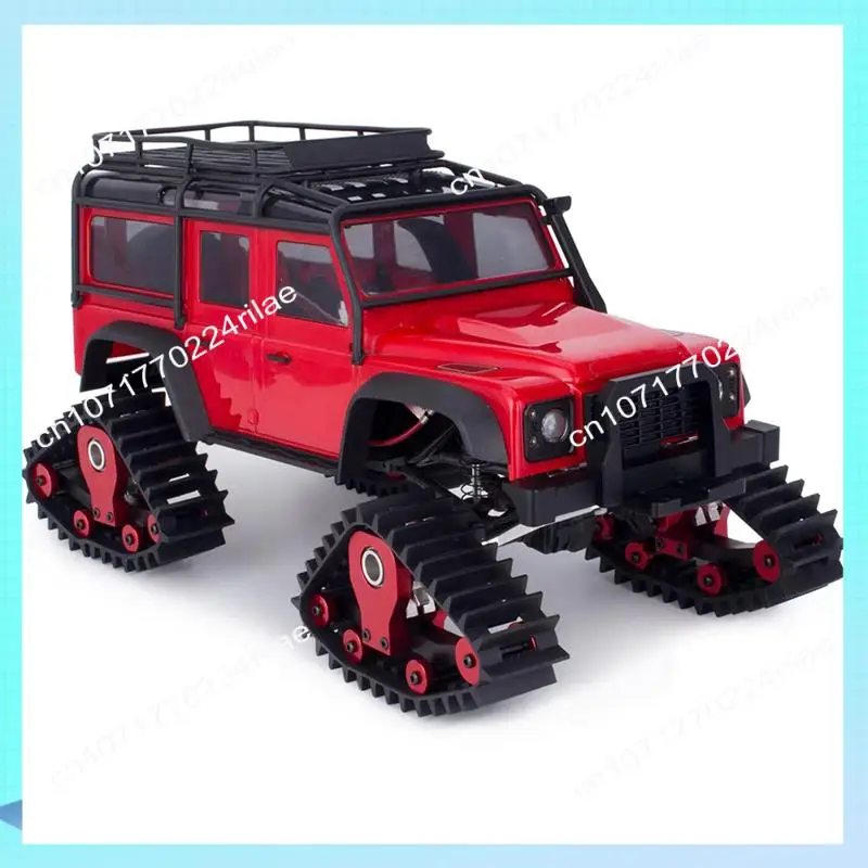 

A17Z 4Pcs Snow Tires Sets Carload Tracks Wheel Sandmobile Conversion For 1/18 RC Crawler Car TRX-4M Accessory Parts