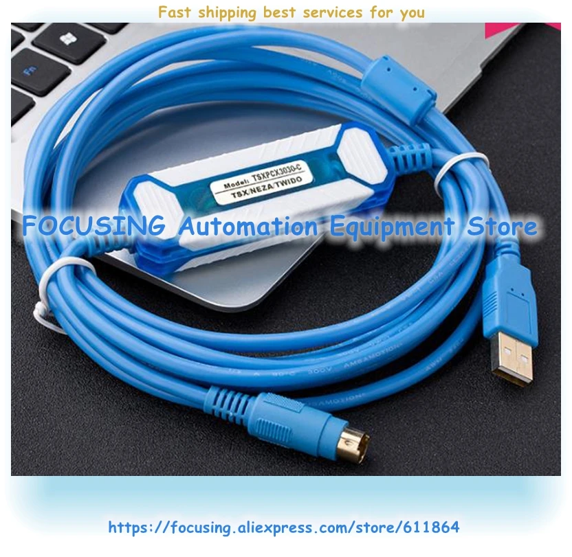 

TSXPCX3030-C TSXPCX3030 C Programming Cable Used For M340 PLC TER AUX Support WIN7/8