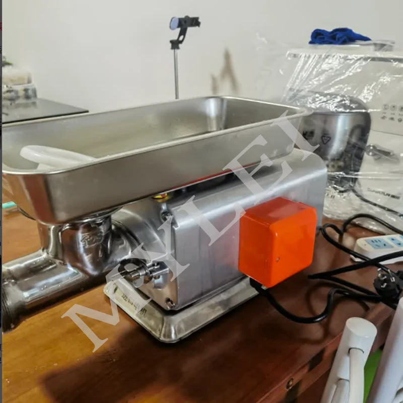 Commercial Electric Meat Grinder 1100W Heavy Duty Stainless Steel Mincer for Beef Pork Chicken Soft Bones Peanut