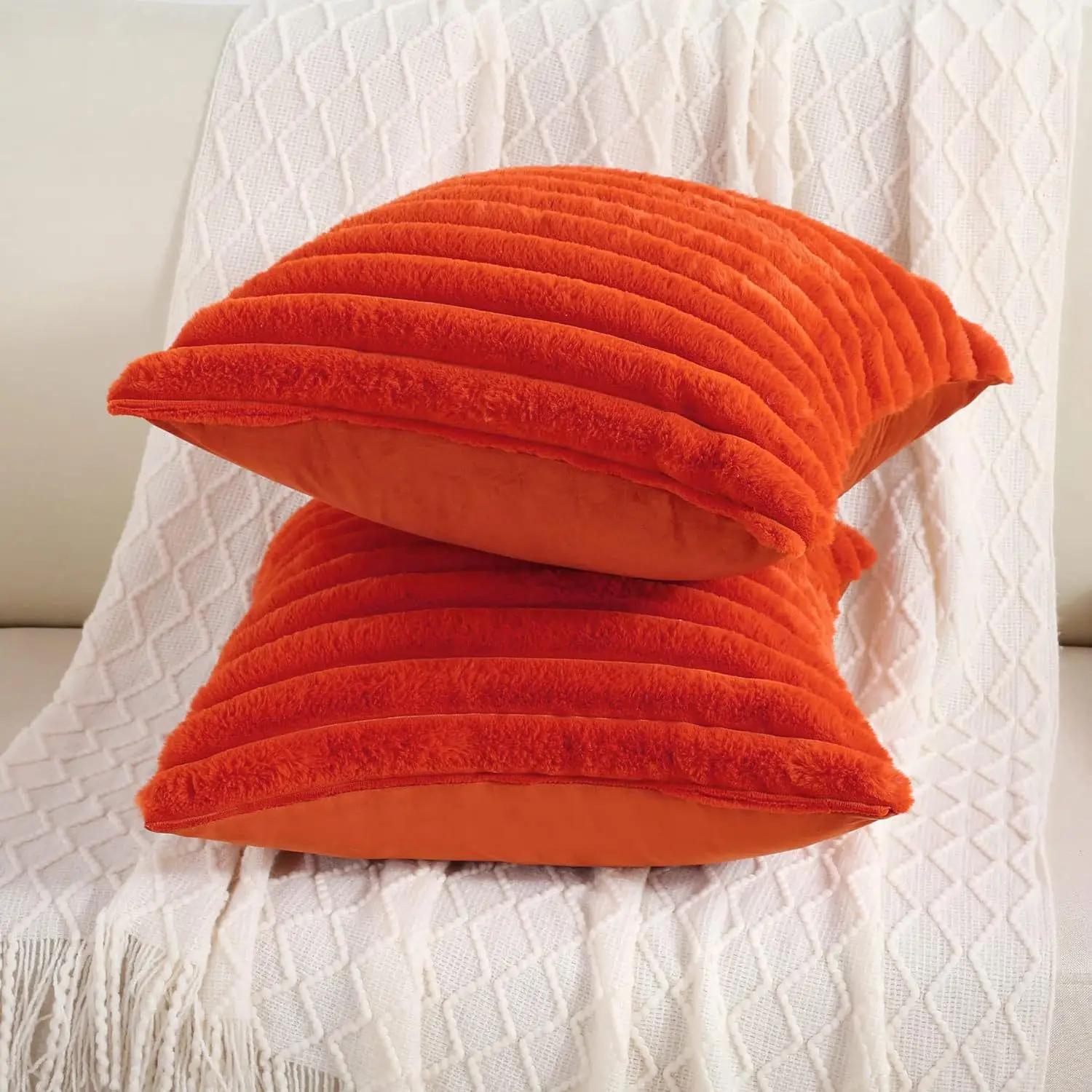 Faux Rabbit Fur Cushion Covers 17