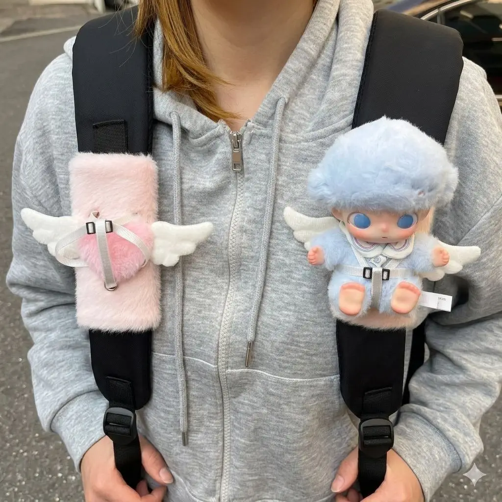 새로운 1PCS 자동차 만화 부드러운 안전벨트 커버 자동차 안전벨트 커버 플러시 안전벨트 어깨 보호 자동차 인테리어 액세서리 썸네일 3