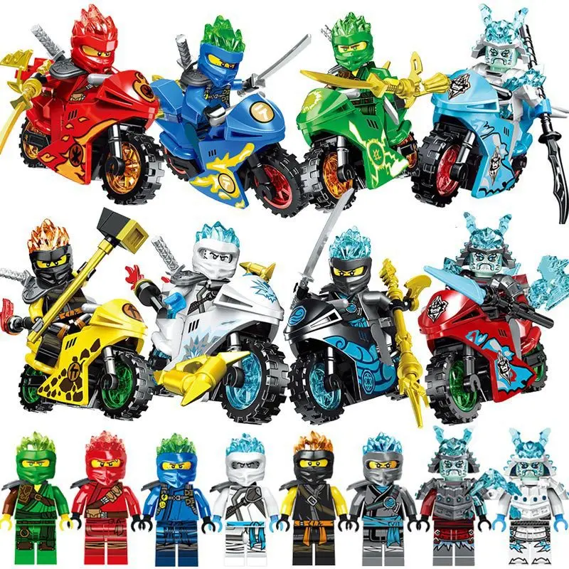 Phantom ninja character model blocks, cool motorcycle assembly blocks, puzzle toys for boys and children, birthday gifts