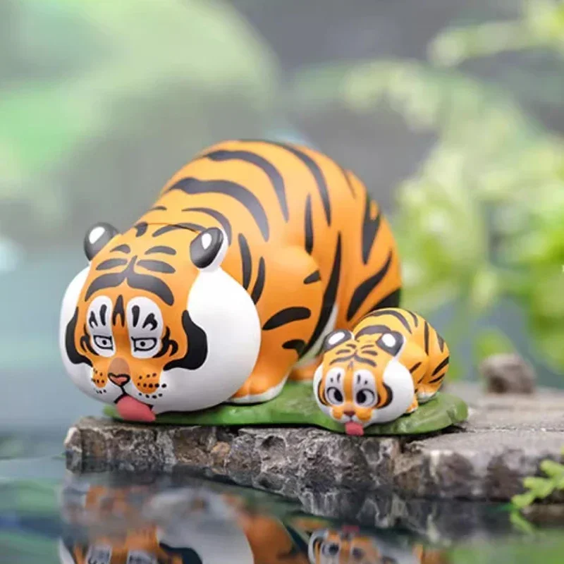 Panghu Fat Tiger with Baby Series 1 Toys Mystery Box Mistery Figure Misteriosa Surprise Box Action Kawaii Model Birthday Gift