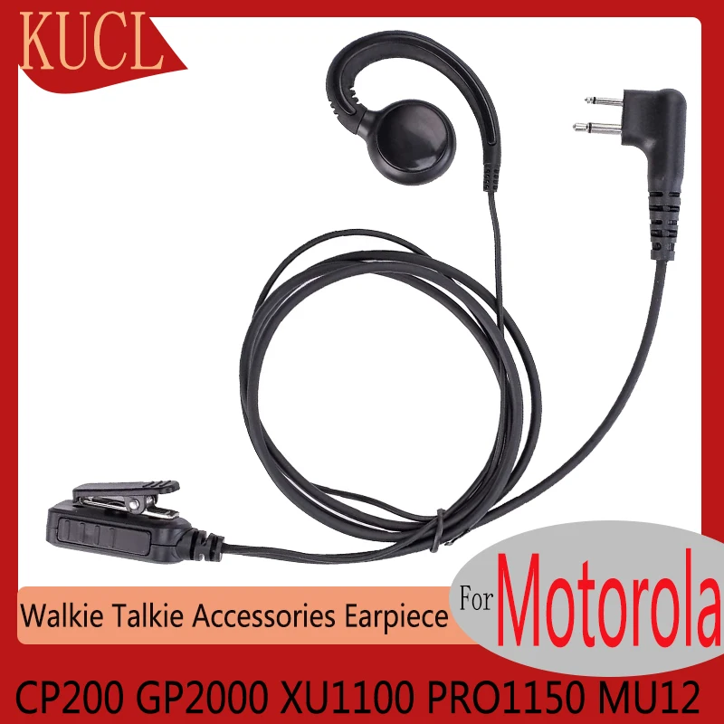 

RISENKE Walkie Talkie Earpiece Compatible for Motorola CP200,GP2000,XU1100,PRO1150,MU12,Single Wire Radio with PTT Mic Headset
