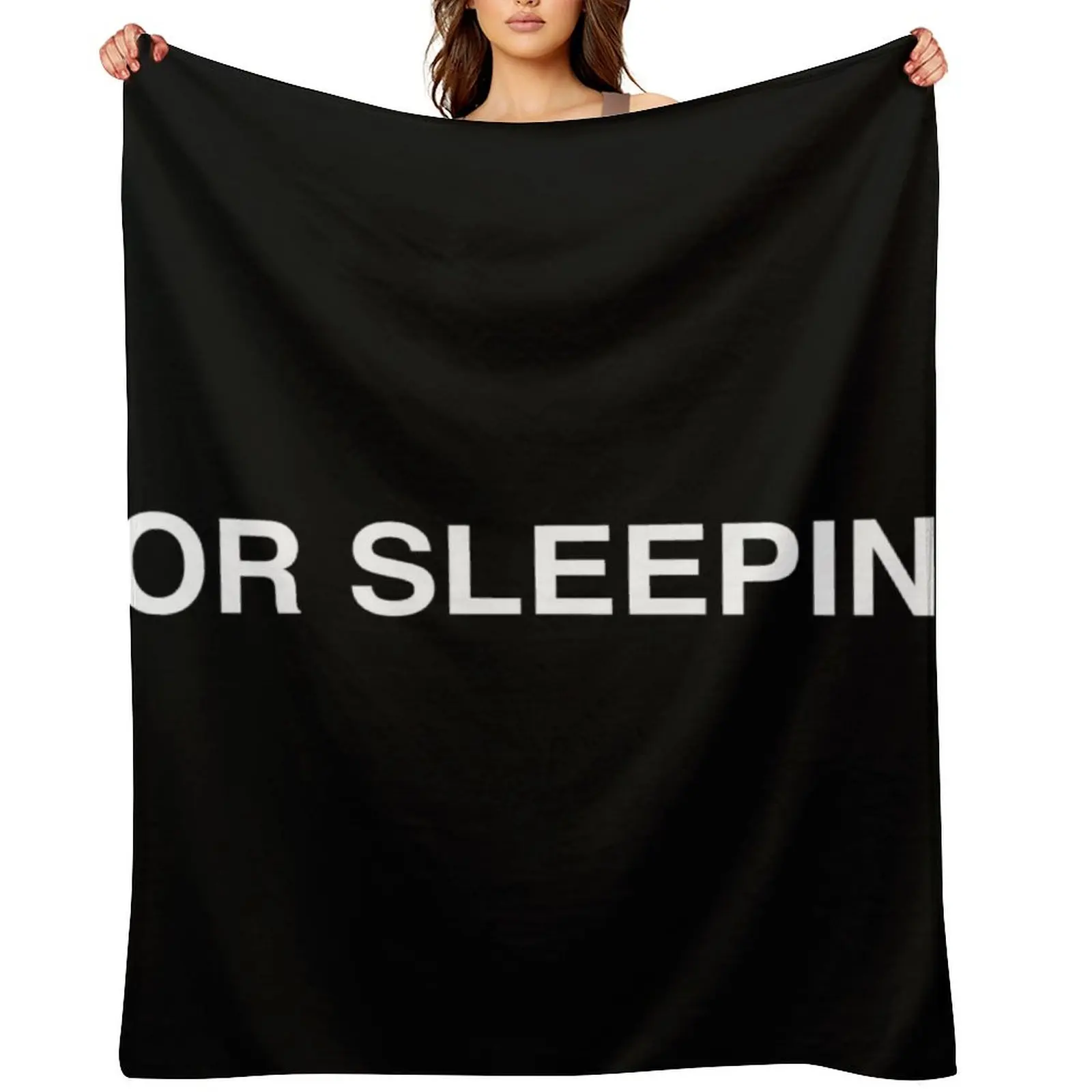 

FOR SLEEPING LOGO - WHITE Throw Blanket Polar Summer Beddings Flannel cosplay anime Blankets