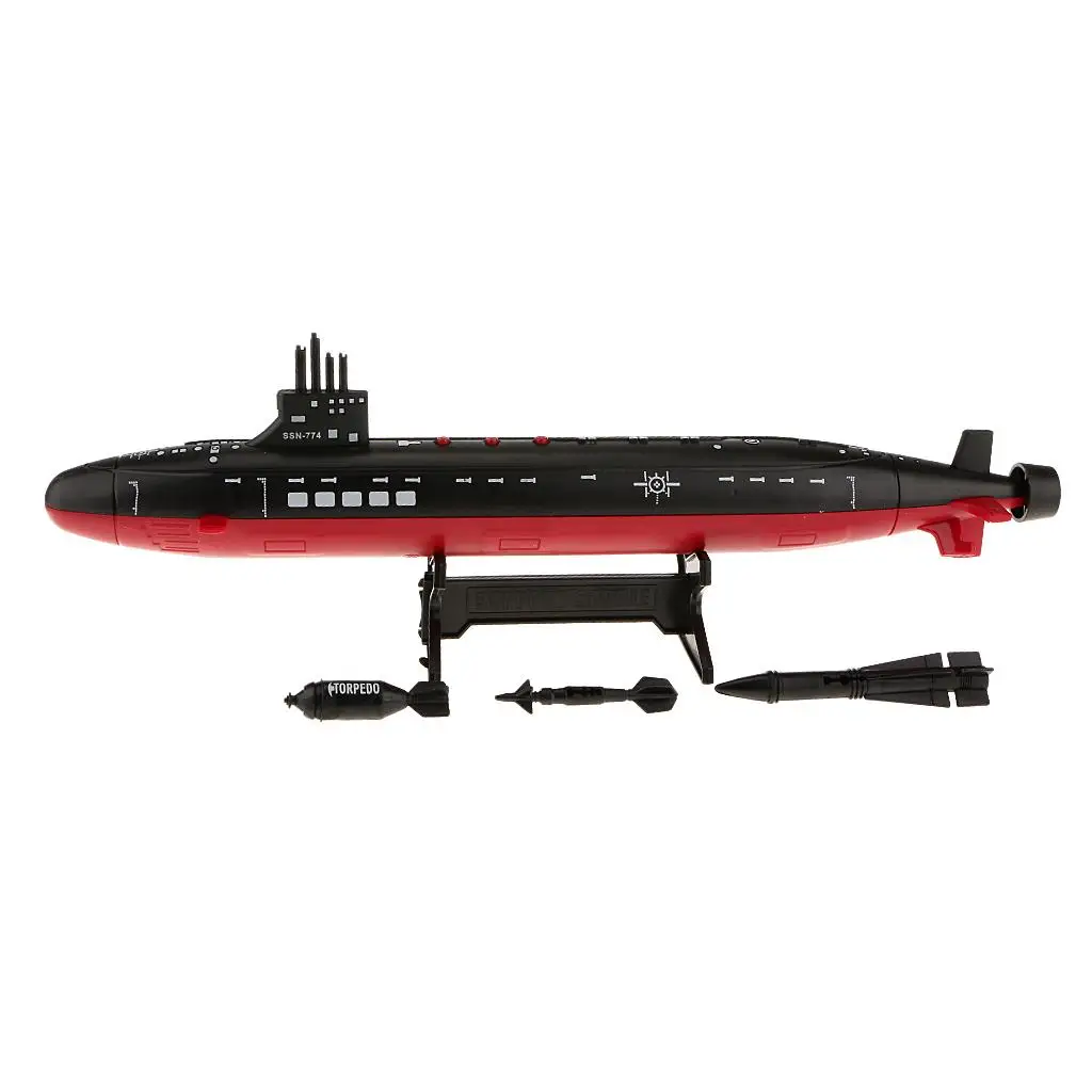 Submarine Model Plastic Collectible Toy Battery Operated Deluxe Display for Miniature Forest Decor