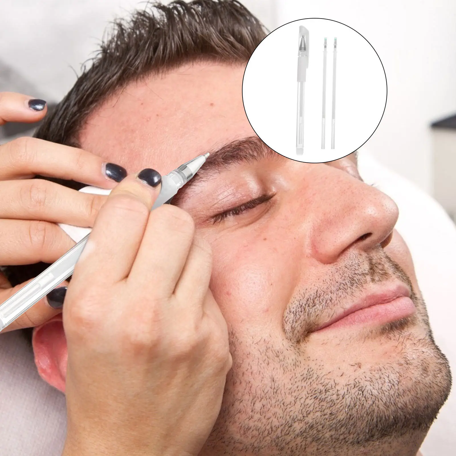 

Cautery Pen Brow Lamination Supplies Pencil Eyebrow Line Mark Ruler for