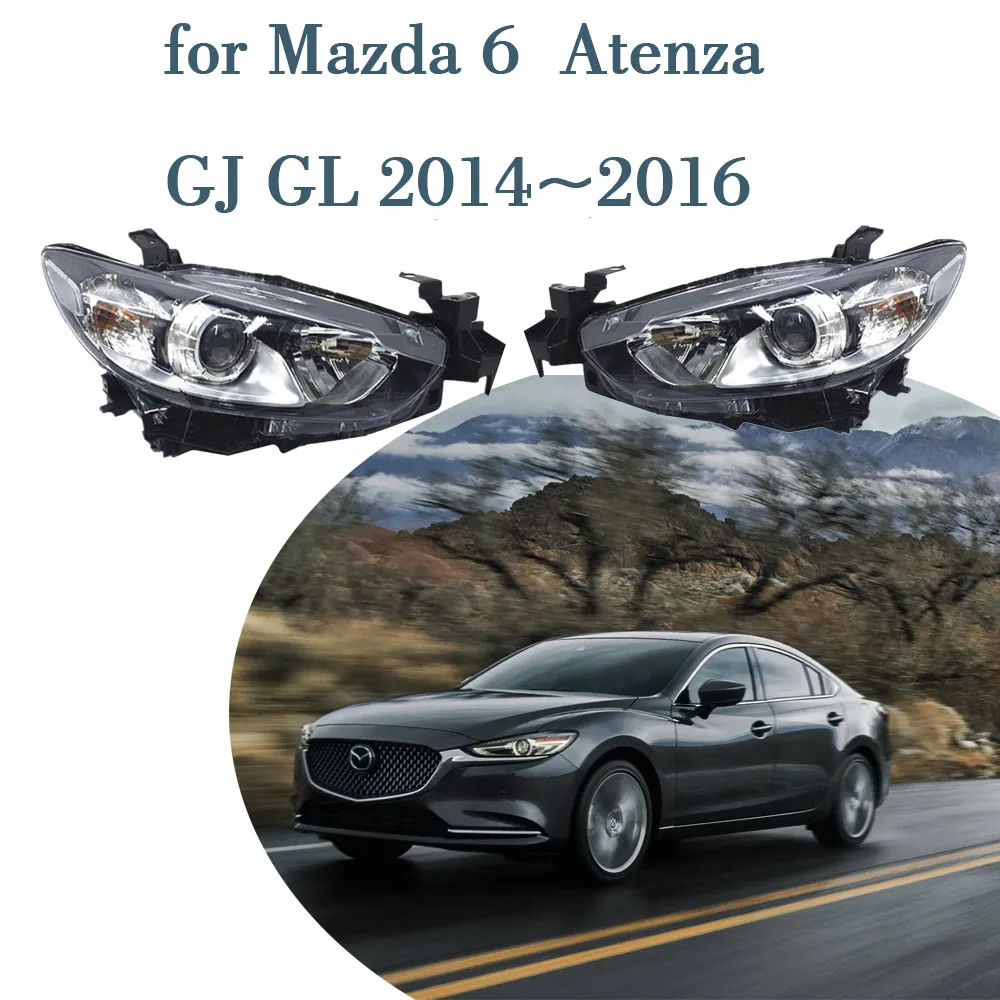 

Автомобильные фары в сборе для Mazda 6 Mazda6 Atenza GJ GL 2014 ~ 2016, часть противотуманных фар, галогенные угловые боковые фары, светодиодные аксессуары