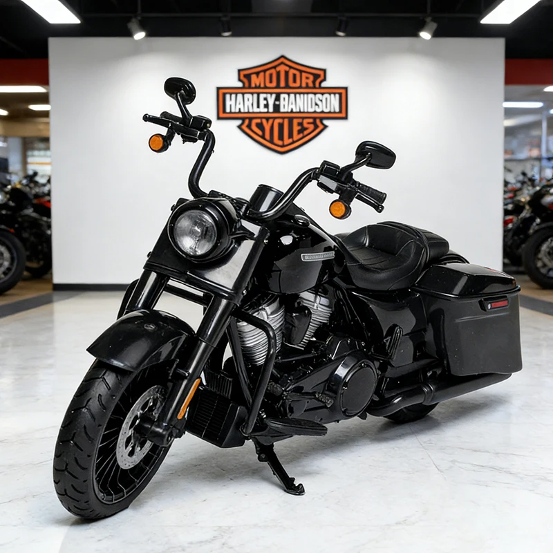 Maisto 1/12 Harley Davidson Road King Special 2017 Motorradmodell Spielzeugfahrzeug Sammlerstück Stoßdämpfer Offroad-Spielzeugauto