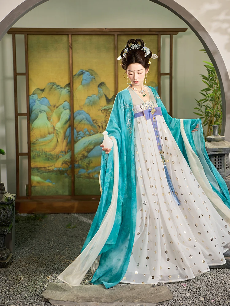 

Thirteen Exc Bean Sprout Spring Breeze Derop Night Return Joint Field Xisi WeiWu Zheng Gold Stam Hanfu Women