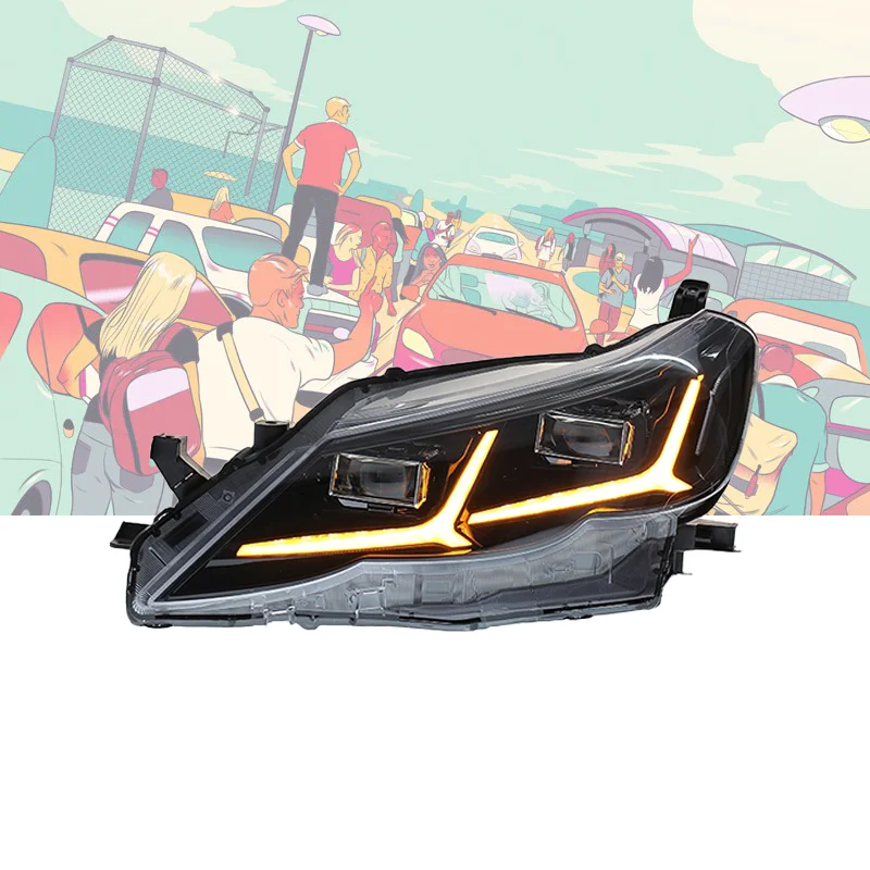 For Toyota REIZ RaiZE 2010-2012 Car Accessories Auto Headlamp Star Racing Streamer Turn Signal Lamp Headlight Assembly