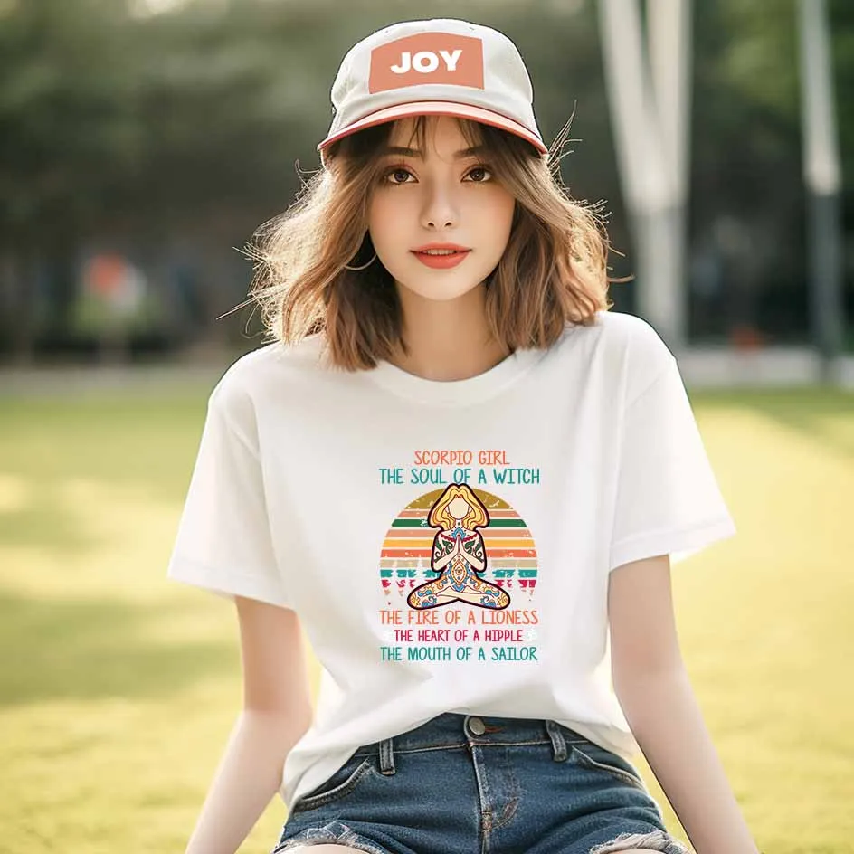 Retro Hippie Yoga Girl Graphic Boho Yoga Lifestyle Design TransfersThermal Transfer for Clothes Easy to Use DIY Decoration