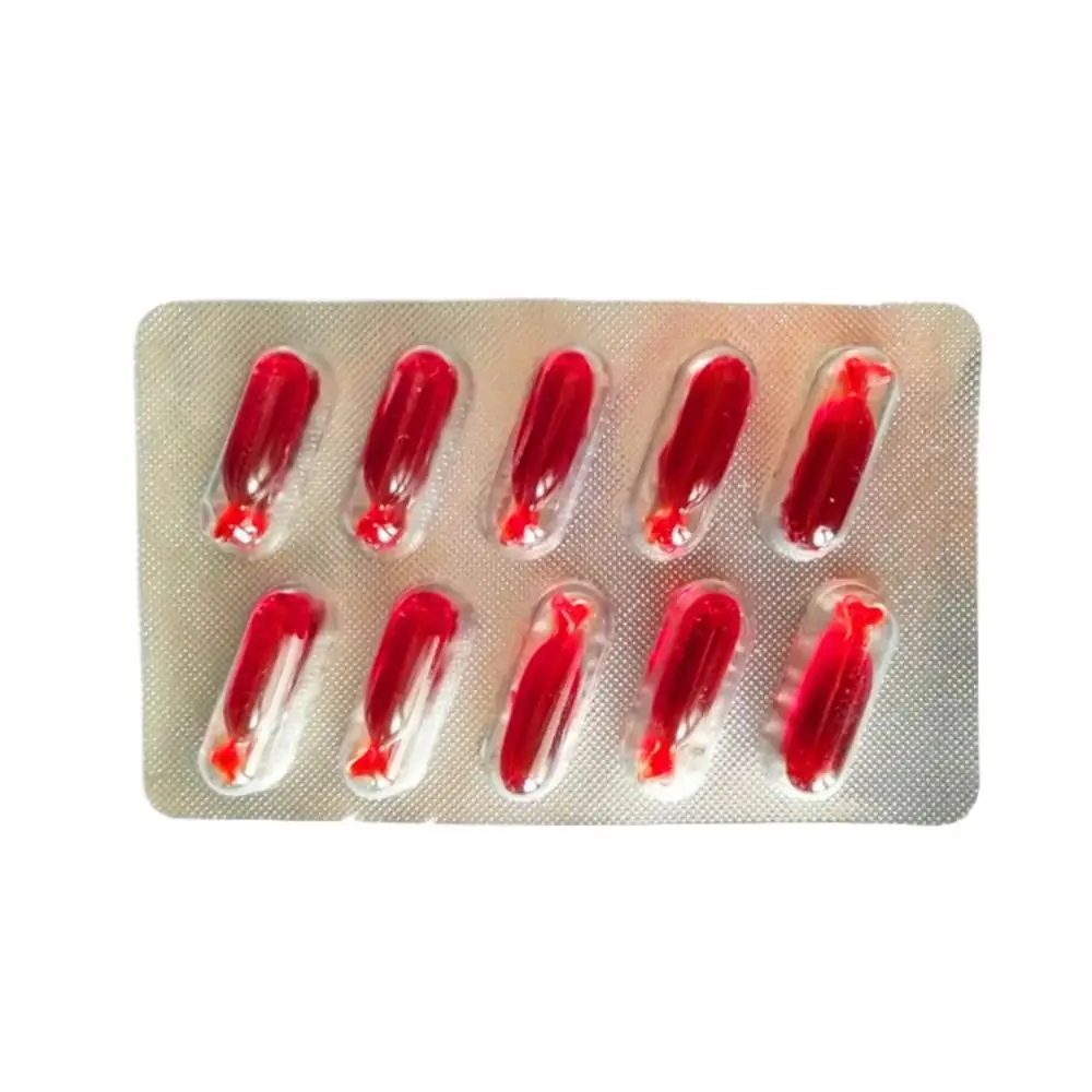 

Festive Atmosphere Easy To Clean Fake Plasma Safe Halloween Props Fake Blood Pills Prank Non-toxic Edible plasma Party