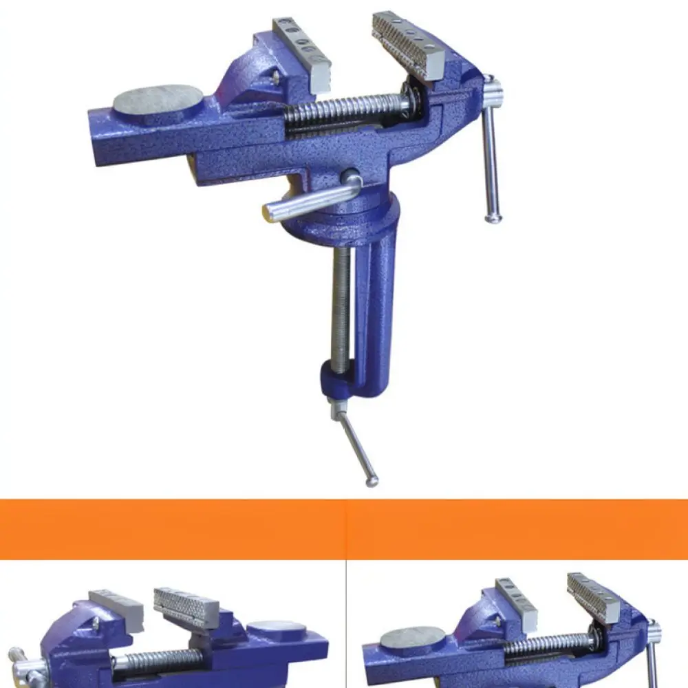 Compact Bench Vise Solid Metal Table Clamp Sturdy Base Fixture For Small Engine Maintenance Hobby Hand Crafts