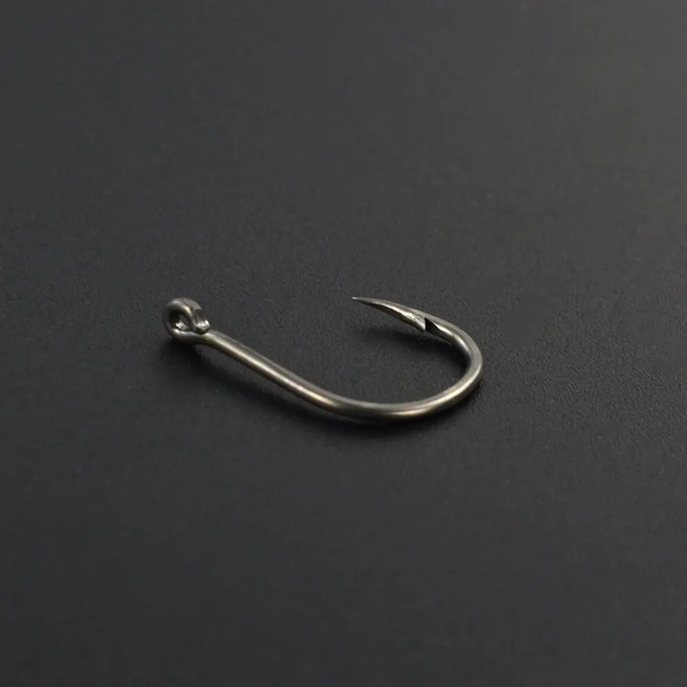 Hirisi 15 X PTFE Coated High Carbon Stainless Steel Barbed Fish Hook With Eye Carp Fishing Hook Link Accessories X505