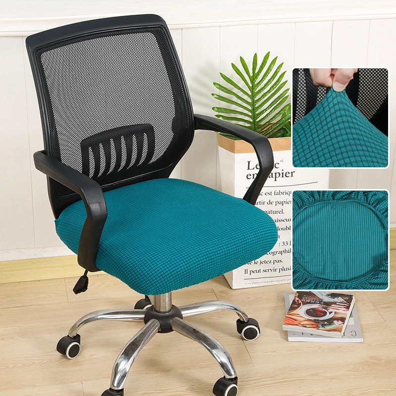 Universal Office Chair Seat Cover Split Armchair Cover Thickened Stretch Computer Chair Slipcovers Removable Seat Protector Case