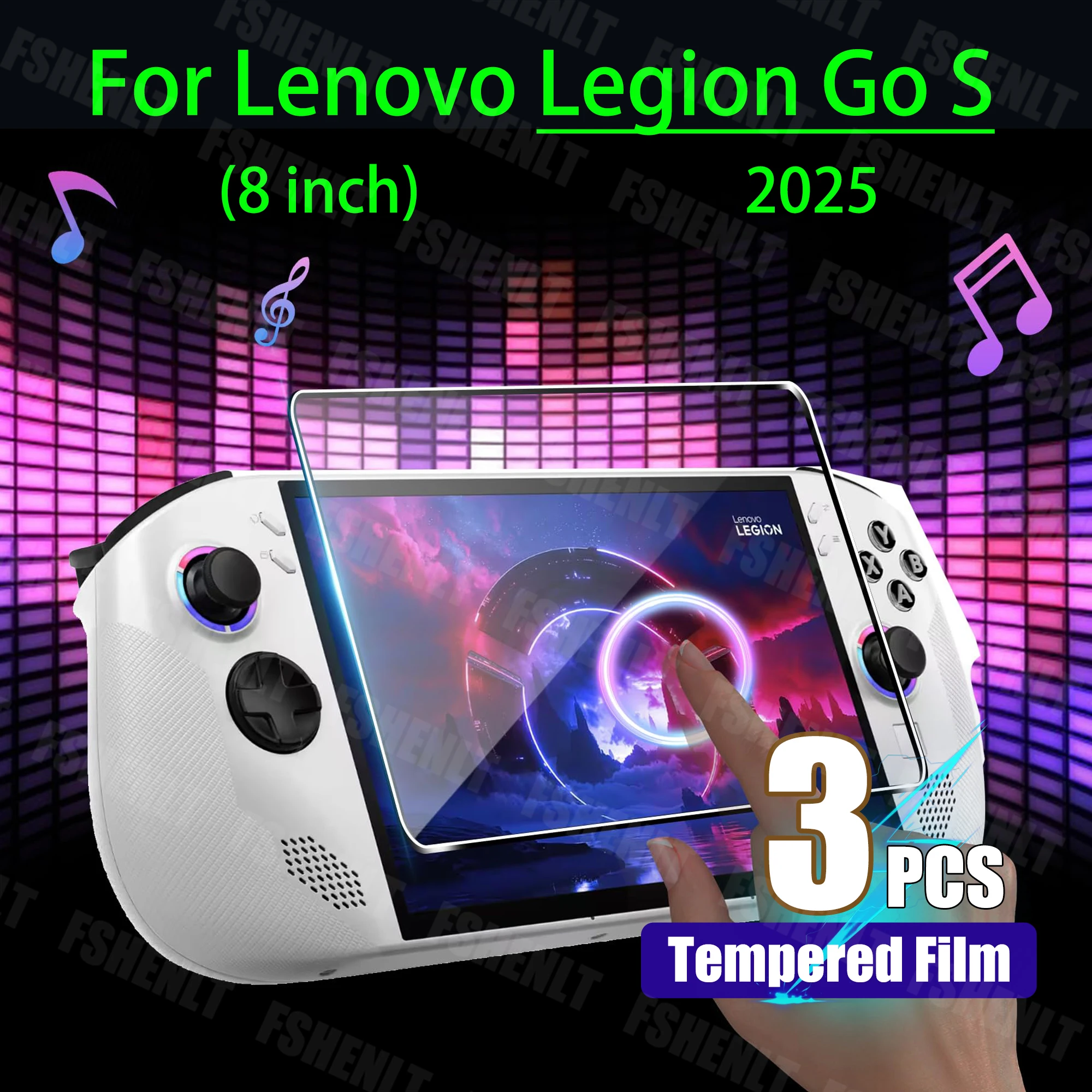 For 2025 Released Lenovo Legion Go S, 8.0 Inch Tempered Glass 9H Hardness HD Anti-fingerprint Screen Protector Protective Film