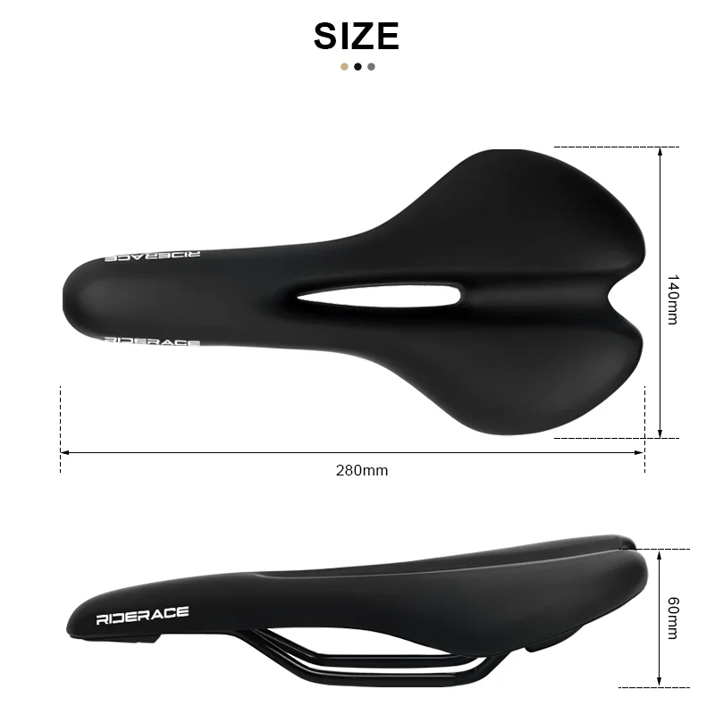 Bicycle Saddle PU Leather Comfortable Shock Absorbing For Men Women Road Bike Seat Hollow Design Breathable Soft Racing Seat