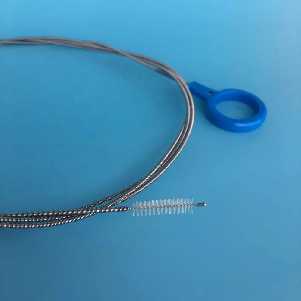 Endoscopic reusable cleaning brush with CE