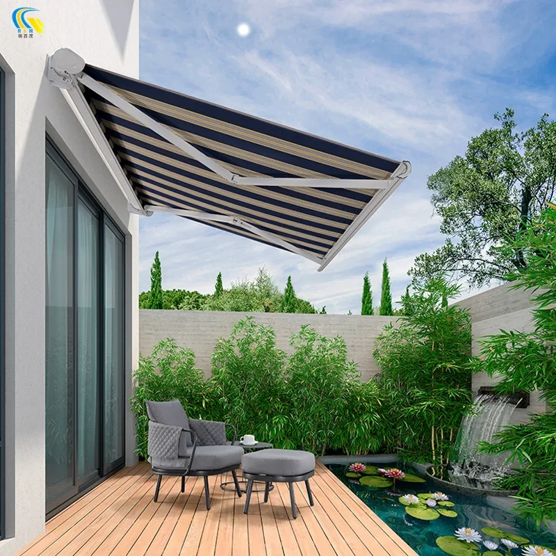 Folding Arm Awning Modern Aluminum Window Awning Balcony Outdoor Retractable Awning Used In Front And Back Yard