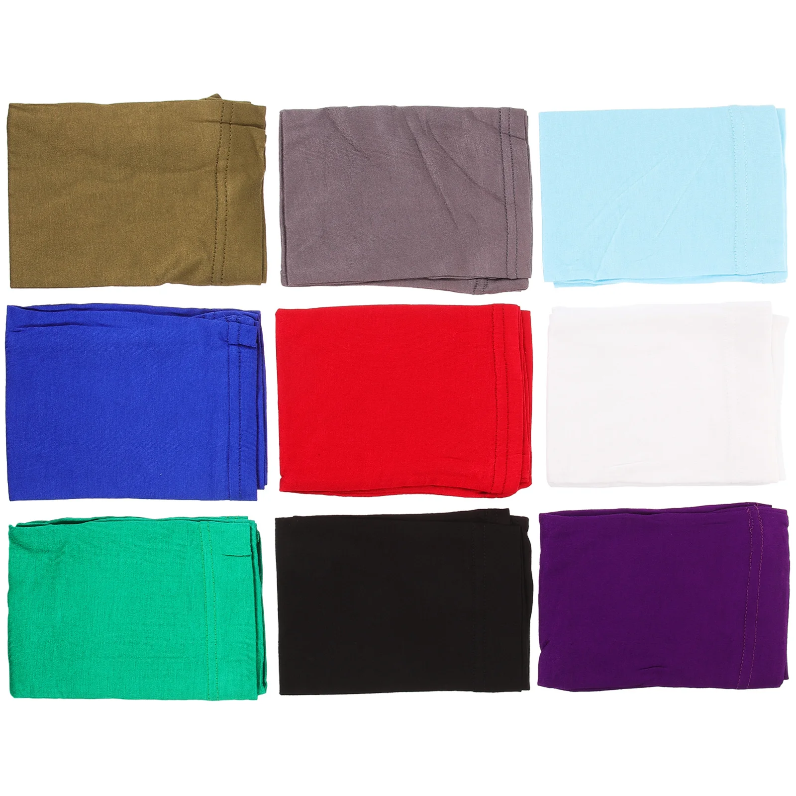 9 قطع من عصابة الرأس المرنة الملتفة بدون زلة مريحة ومتعددة الاستخدام للجنسين، قبعة أنبوبية لتمارين الشعر والغسيل