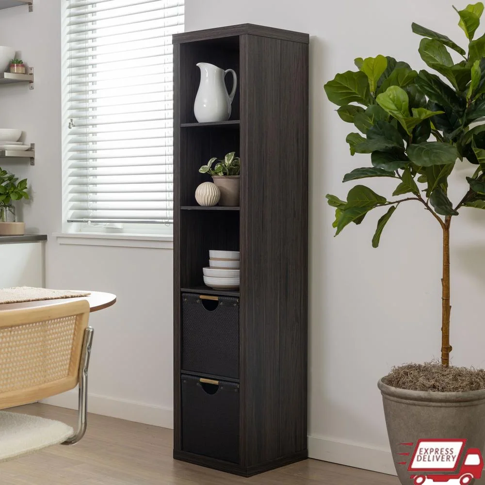 

5-Cube Vertical Storage Organizer Open Back Bookcase Home Office Living Room Cube Shelves Display Storage Management System