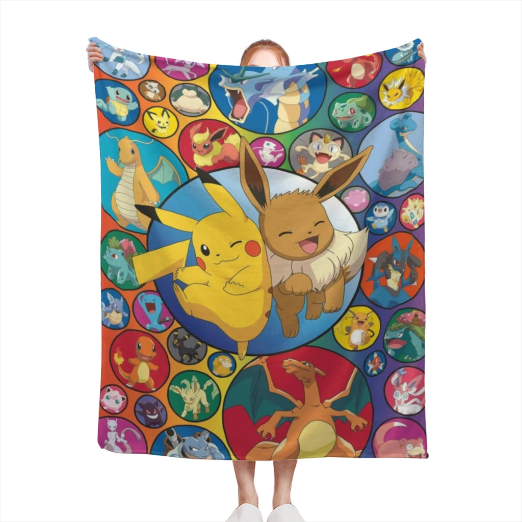 

Pokemon blankets Warm Flange blankets Soft and comfortable blanket picnic blanket