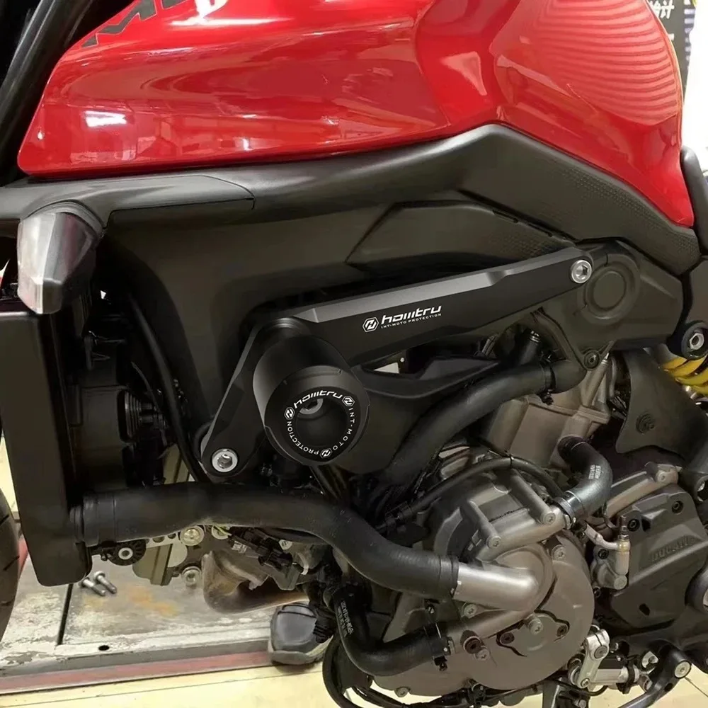 สำหรับ Ducati Monster 950 950+ (Plus) 2021 2022 2023 2024 2025 ชุดกันล้มรถจักรยานยนต์ อะลูมิเนียม+ไนลอนไฟเบอร์กลาส