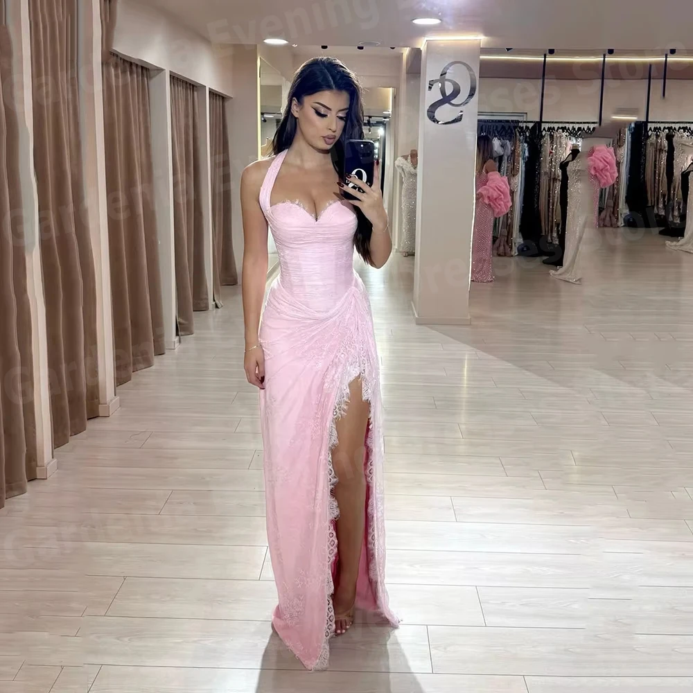 

Сексуальные очаровательные женские вечерние платья русалки с разрезом по бокам, платья для выпускного вечера, Vestidos Para Mujer, кружевное платье по индивидуальному заказу
