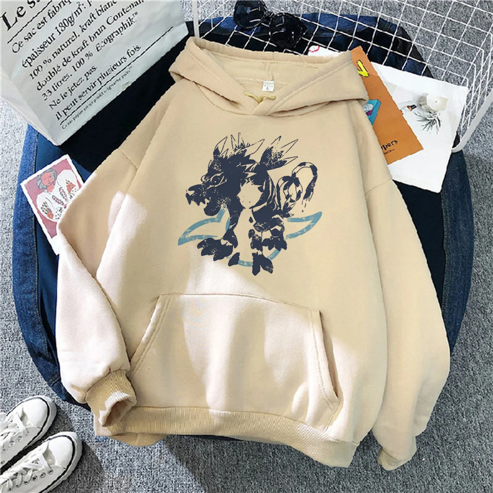 Felpe con cappuccio Digimon donna inverno Kawaii sweat y2k cappuccio donna maglione anni '90