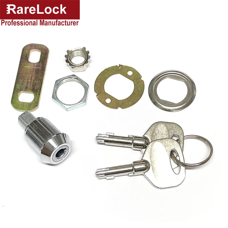 Cabinet Cam Lock for ATM Cash Box Safe- Box Equipment with Brass Key High Security DIY Hardware Rarelock MMS364 G