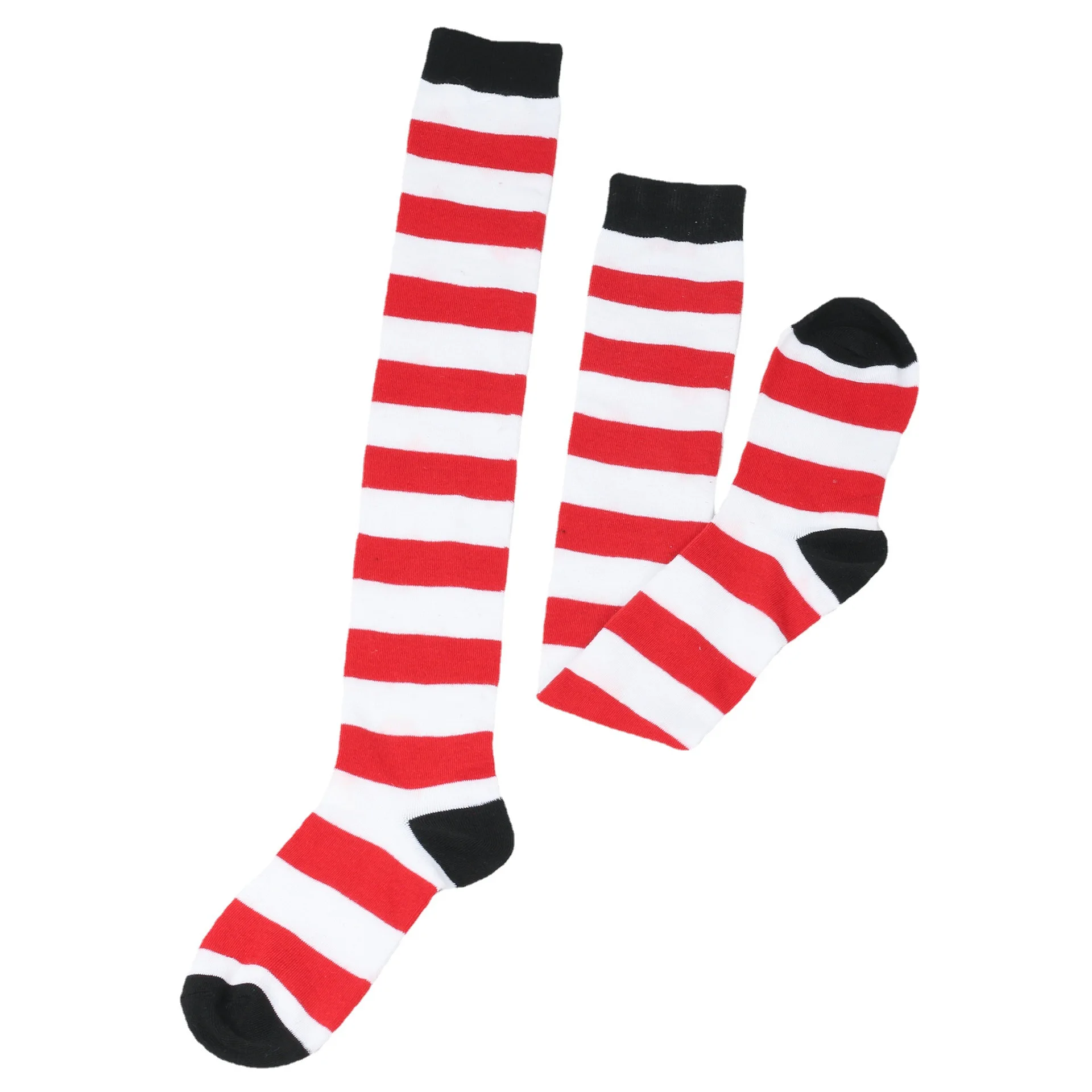 

Cisas Knitted Long Tube Sos for Girls over Knee Striped Cosplay Sos High Tubc Regular Thin Autumn Winter Kids Sos