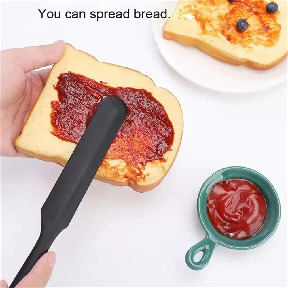 

1pc Food Grade Silicone Cream Scraper Household all-in-one Long Cake Spatula Heat-resistant Kitchen Baking Tool
