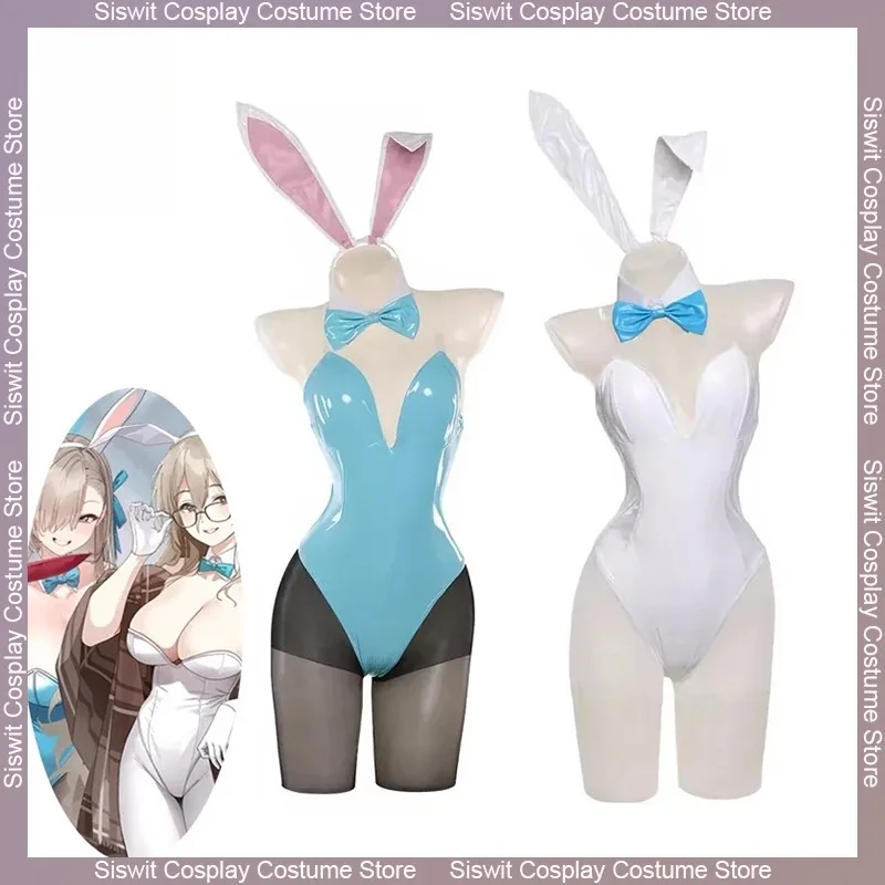 

Аниме Blue Archive Asuna Ichinose Murokasa Akane Bunny Girl Костюм Женский Сексуальный Косплей Костюм Белый Синий Комбинезоны Униформа Для Вечеринки