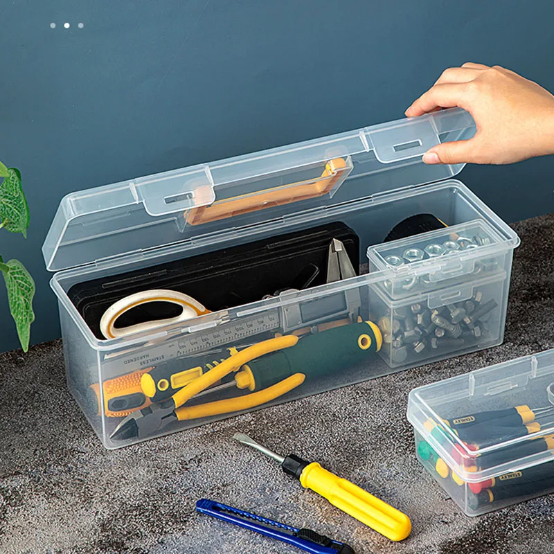 Plastic Empty Toolbox Professional Suitcase Waterproof Stackable Multifunctional Tool Bag Maintenance Hardware Household Items