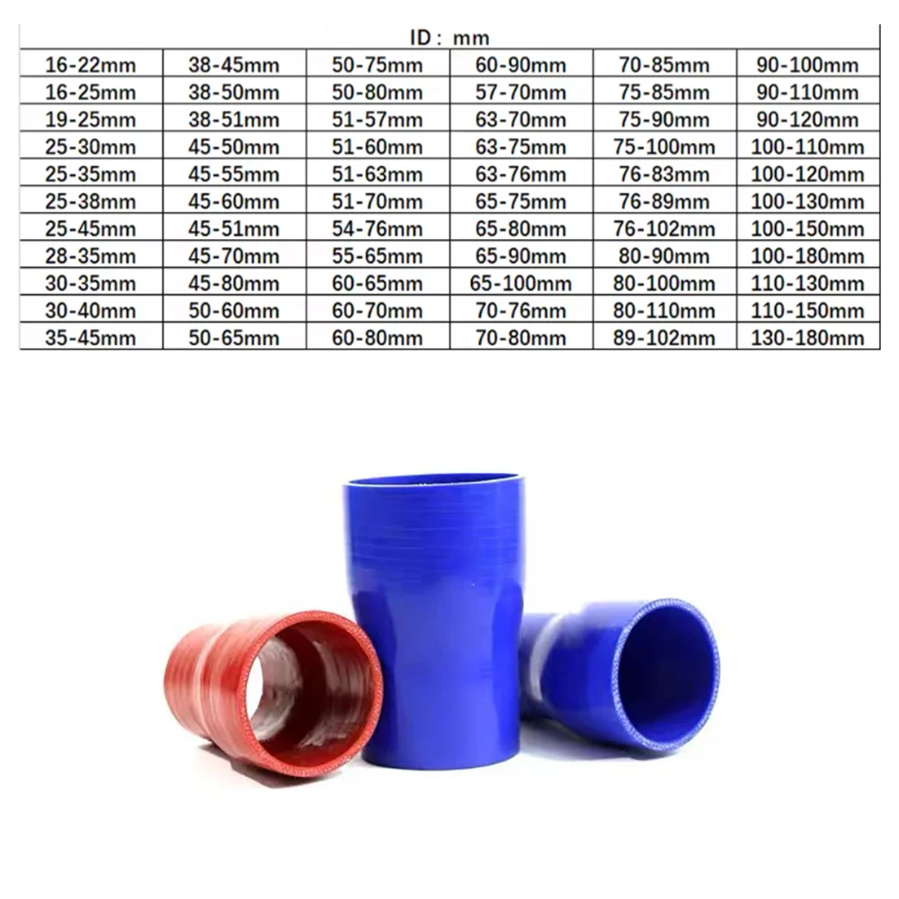 Large and Small Variable Diameter Joint Pressure Resistant Silicone Intercooler Pipe Modification Intake Turbocharger Hose
