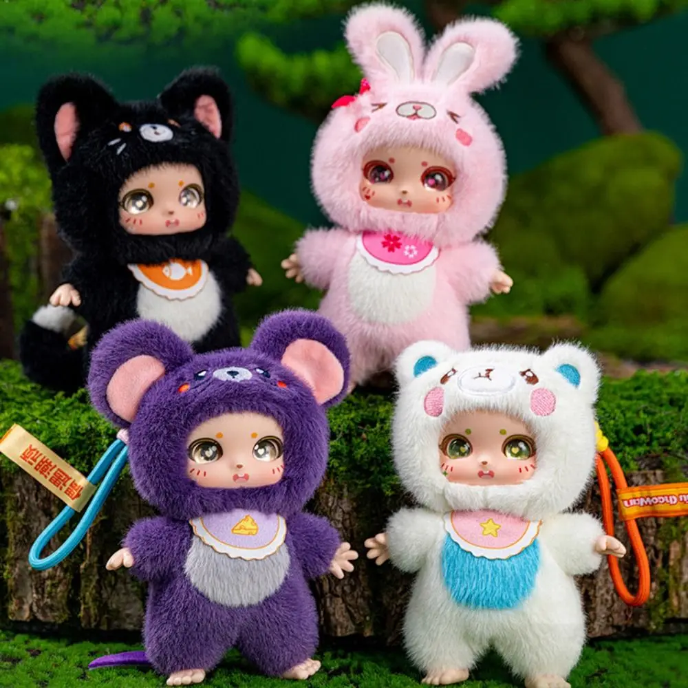 

Brightly Colored Animal Series Plush Toy Soft Plush Huggable Design Stuffed Animals Keychain Cartoon VINYL Vinyl Figurine Dolls