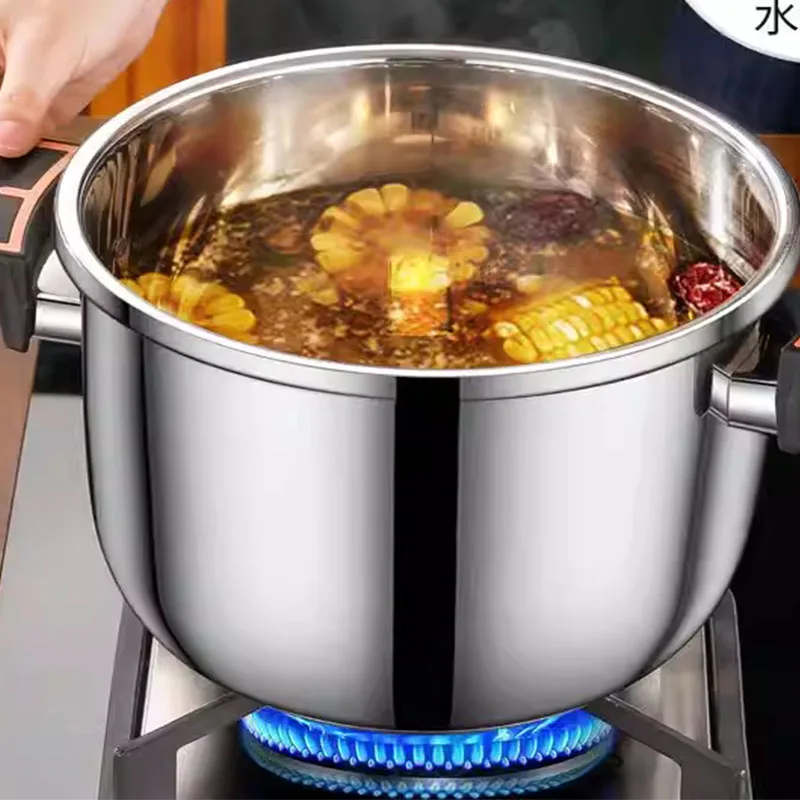 304 Stainless Steel Thickened Explosion-proof Pressure Cooker 4/5/6/8L Large Capacity Induction Cooker Gas Stove Is Suitable For