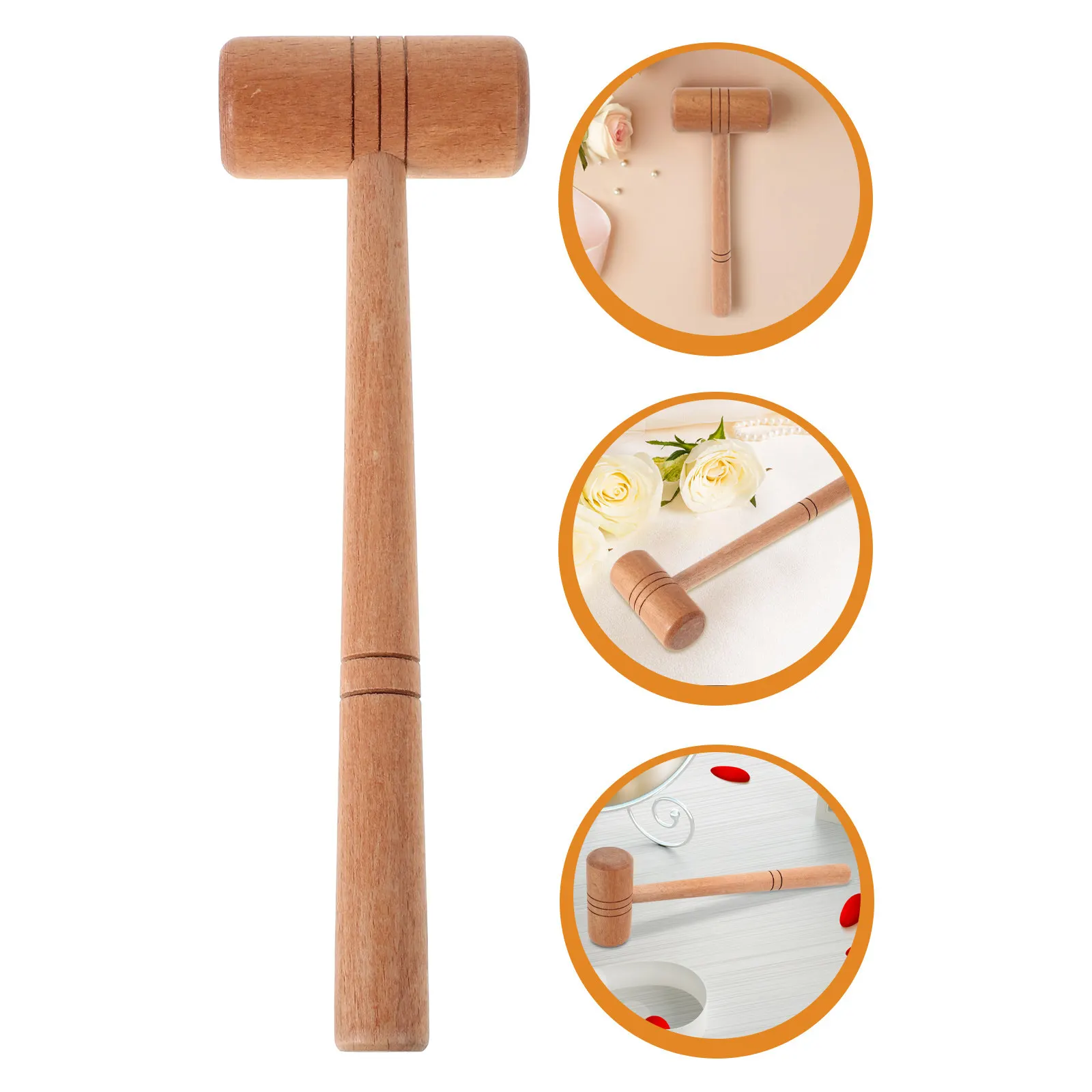 Wooden Handle Jewelry Hammer Versatile Metal Shaping Mallet for Jewelry Making Repair Polishing Crafts Wooden Handle Hammer