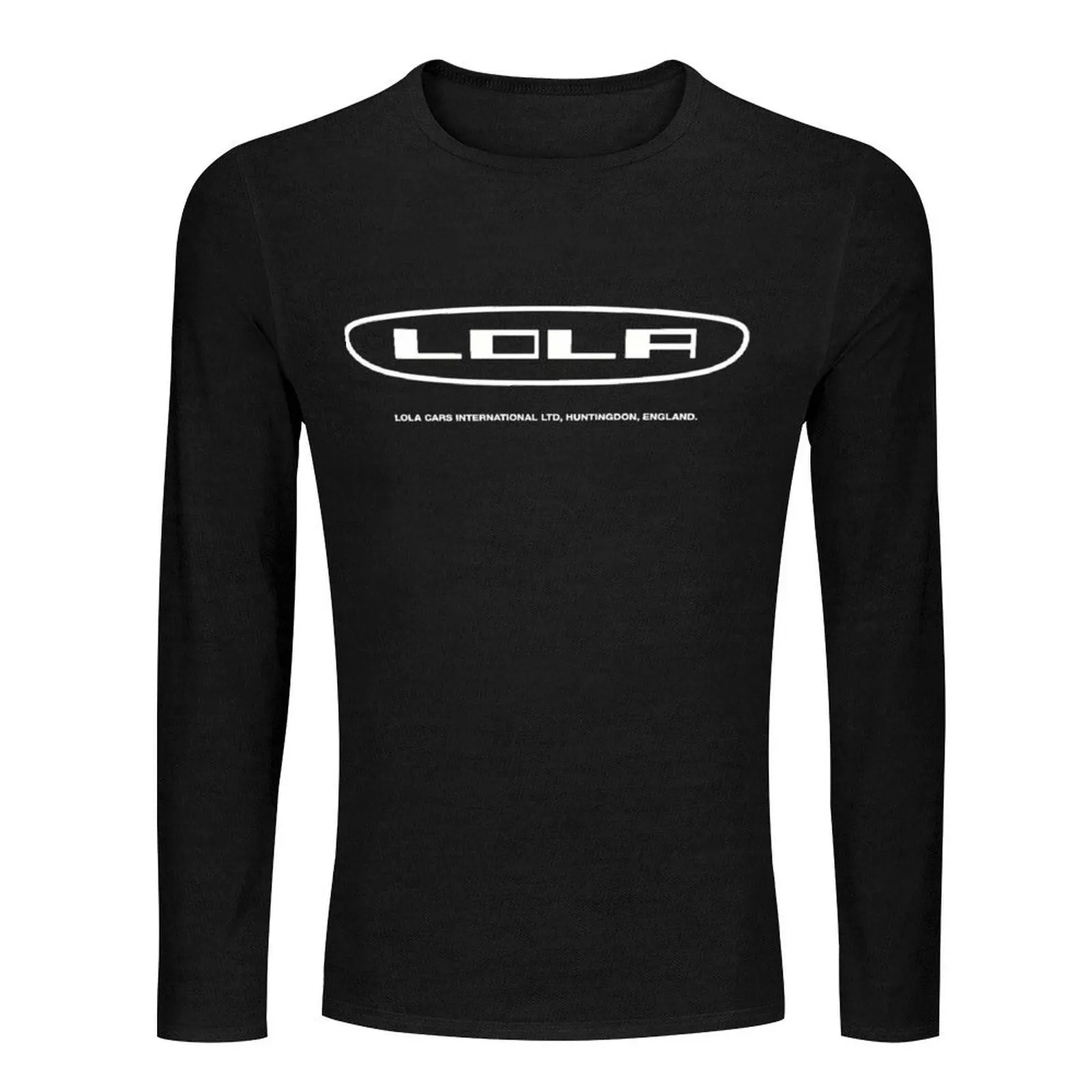 Lola Racing Cars 1960'S Logo - With Original Factory Address (White Print)) Long T-Shirt tops men graphic t shirts