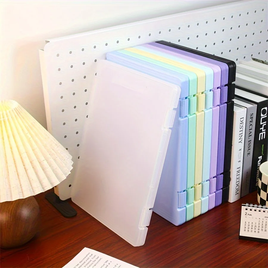 A4 Transparent Data Storage Box, Folder, Large Capacity, Multifunctional Student Test Paper, Book, Graduation Certificate, Archi view 2
