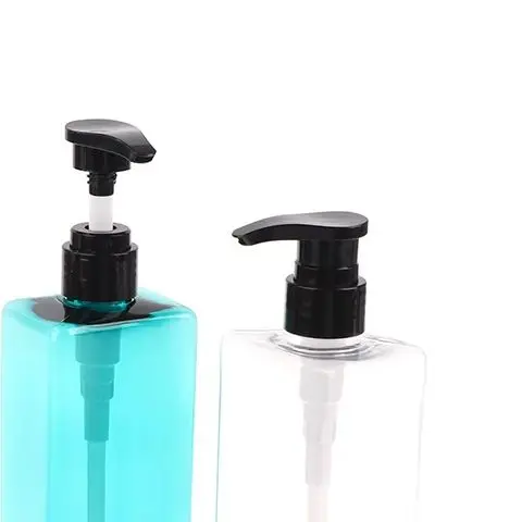 ขวดโลชั่นบำรุงผิวขนาด 500 มล. ทรงเหลี่ยม ขวดพลาสติก PET สำหรับเจลอาบน้ำ แชมพู แบบกด ปั๊ม ทนทาน เติมได้ สำหรับสบู่เหลว