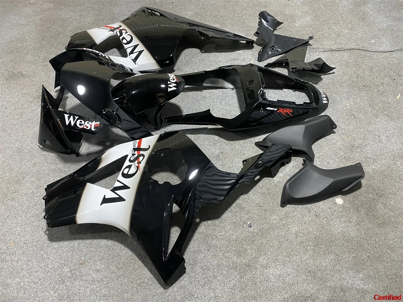 

Premium Full Body Fairings Fit For CBR900RR 954 2002 2003 White Black West fairing CBR954 02 03